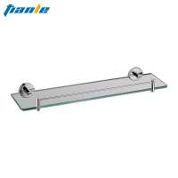 Wholesale High Quality Bathroom Accessories Wall Corner Single Glass Shelf Bathroom Shelf