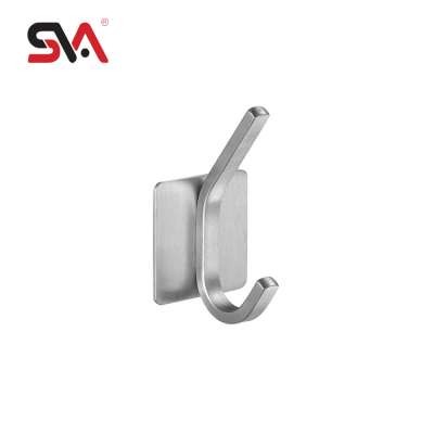 Bathroom Stainless Steel 304 Material Adhesive Wall Coat Hanger General Place Model Purpose Single Hooks