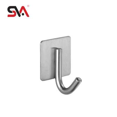 Kitchen Bathroom Accessories Stainless Steel 3M Adhesive Wall Coat Hanger Hook