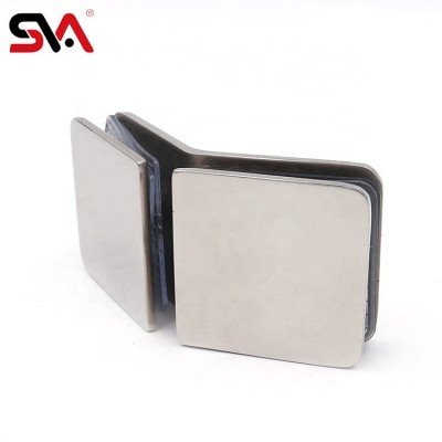 China SVA glass door hardware, glass to wall shower door square brass clamp glass clamp