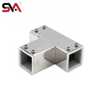 SVA-0376 Shower Door Fittings Three Way Square Tube Connector